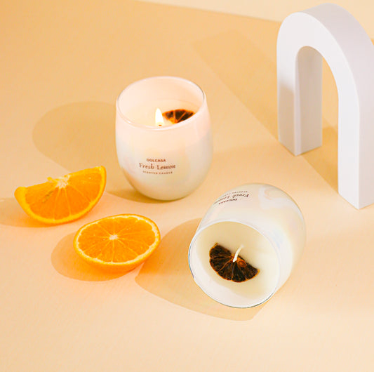 Fresh Lemon | Spring Fragrances | Scented Candle | Pure Soy Wax - DolCasa